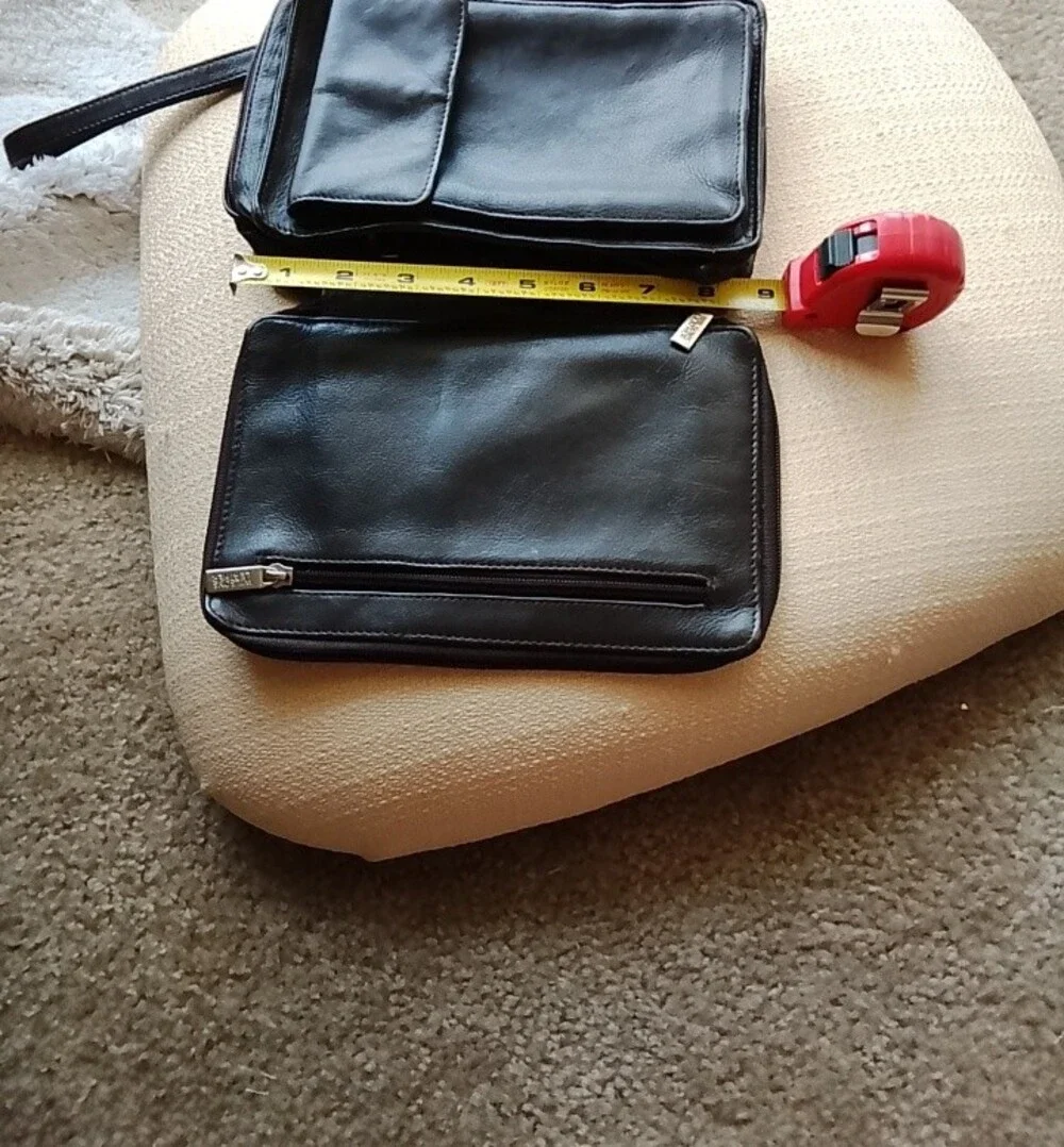 Wilson's Leather Wrist Crossbody Organizer Bag - Black